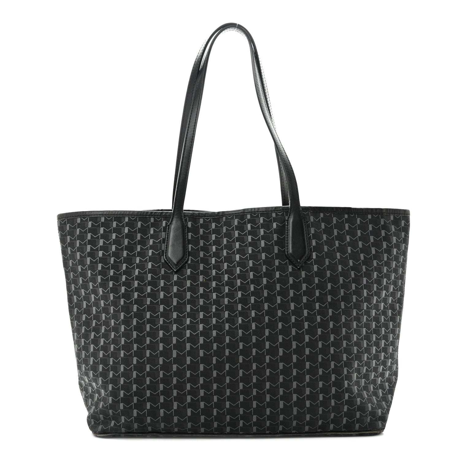 Moynat Calfskin Canvas 1920 M Monogram MM Tote  Black 1 of 15