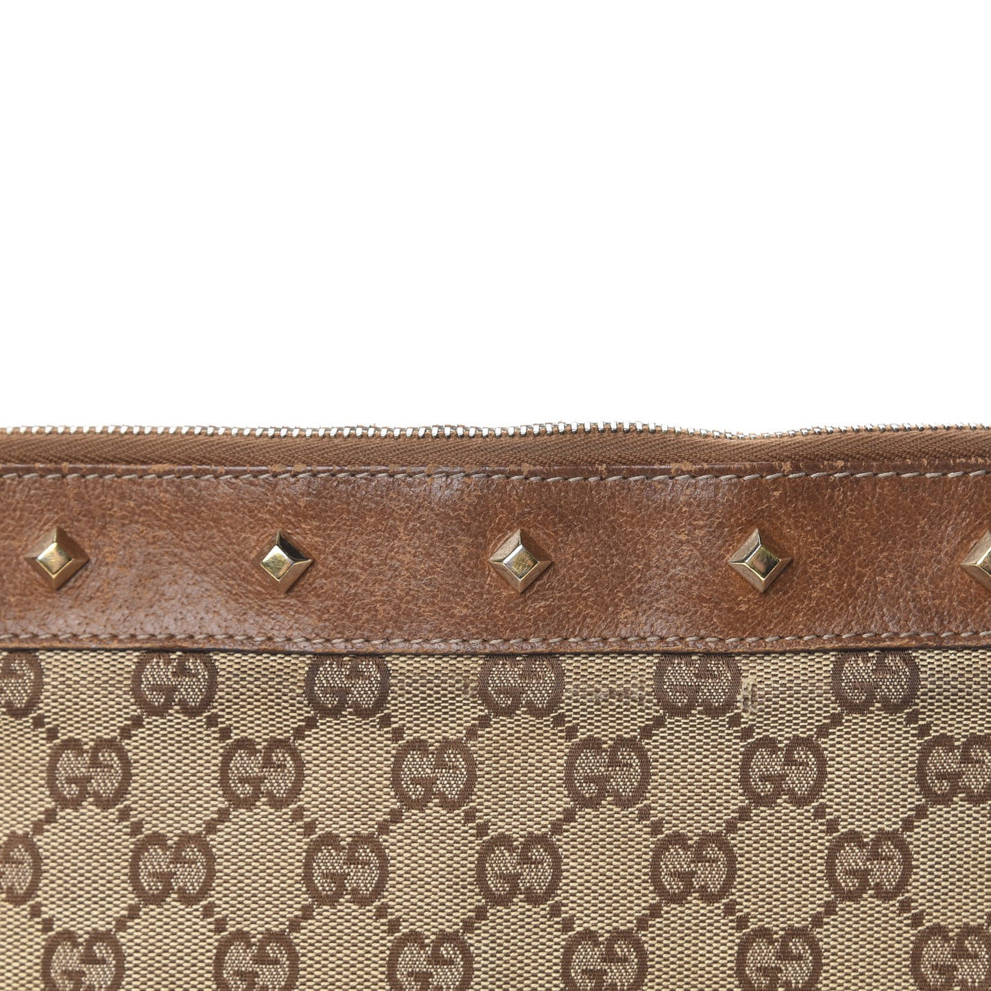 Monogram Studded Messenger Brown