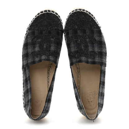 Chanel Flannel CC Espadrilles 36 Dark Grey Black 2 of 9