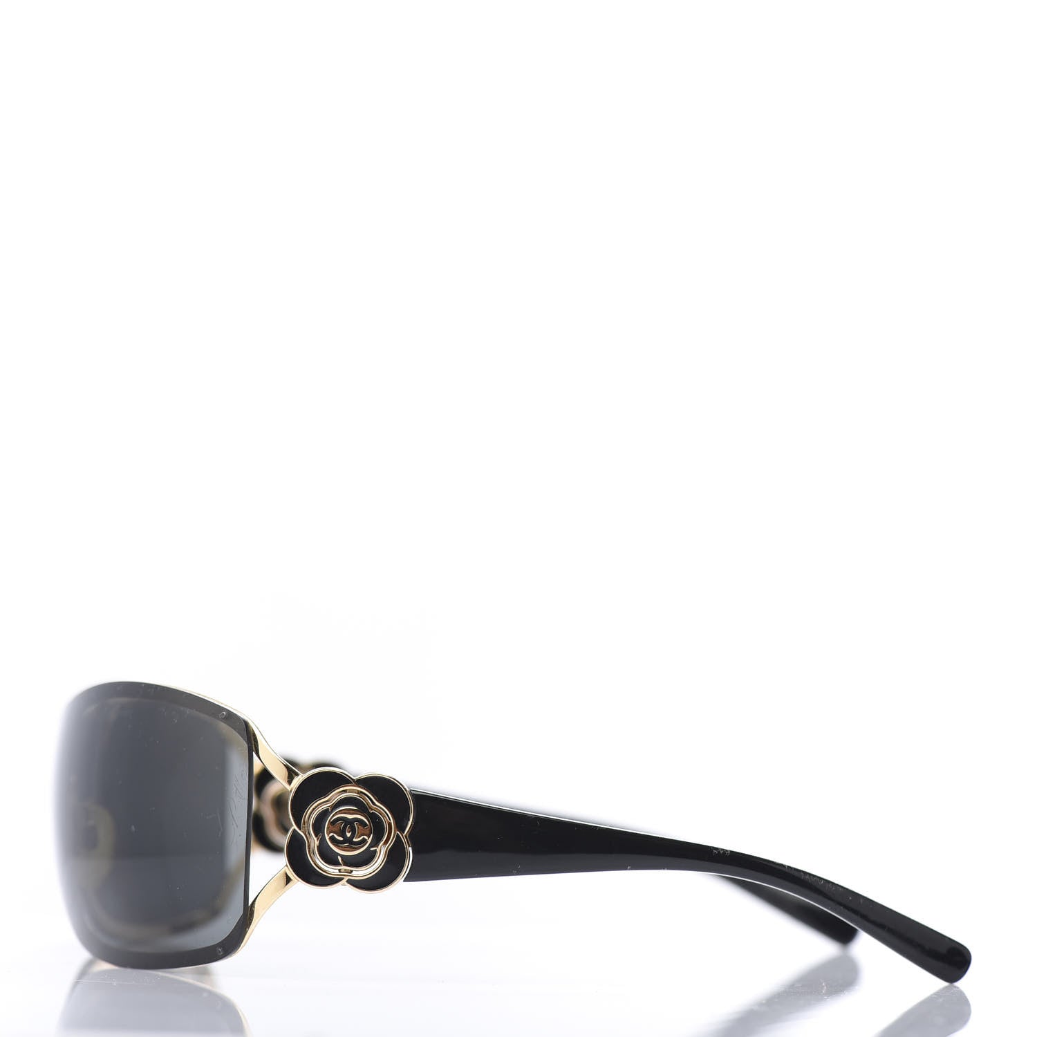 Chanel Camellia CC Sunglasses 4164 Black 3 of 6