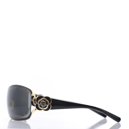 Chanel Camellia CC Sunglasses 4164 Black 3 of 6