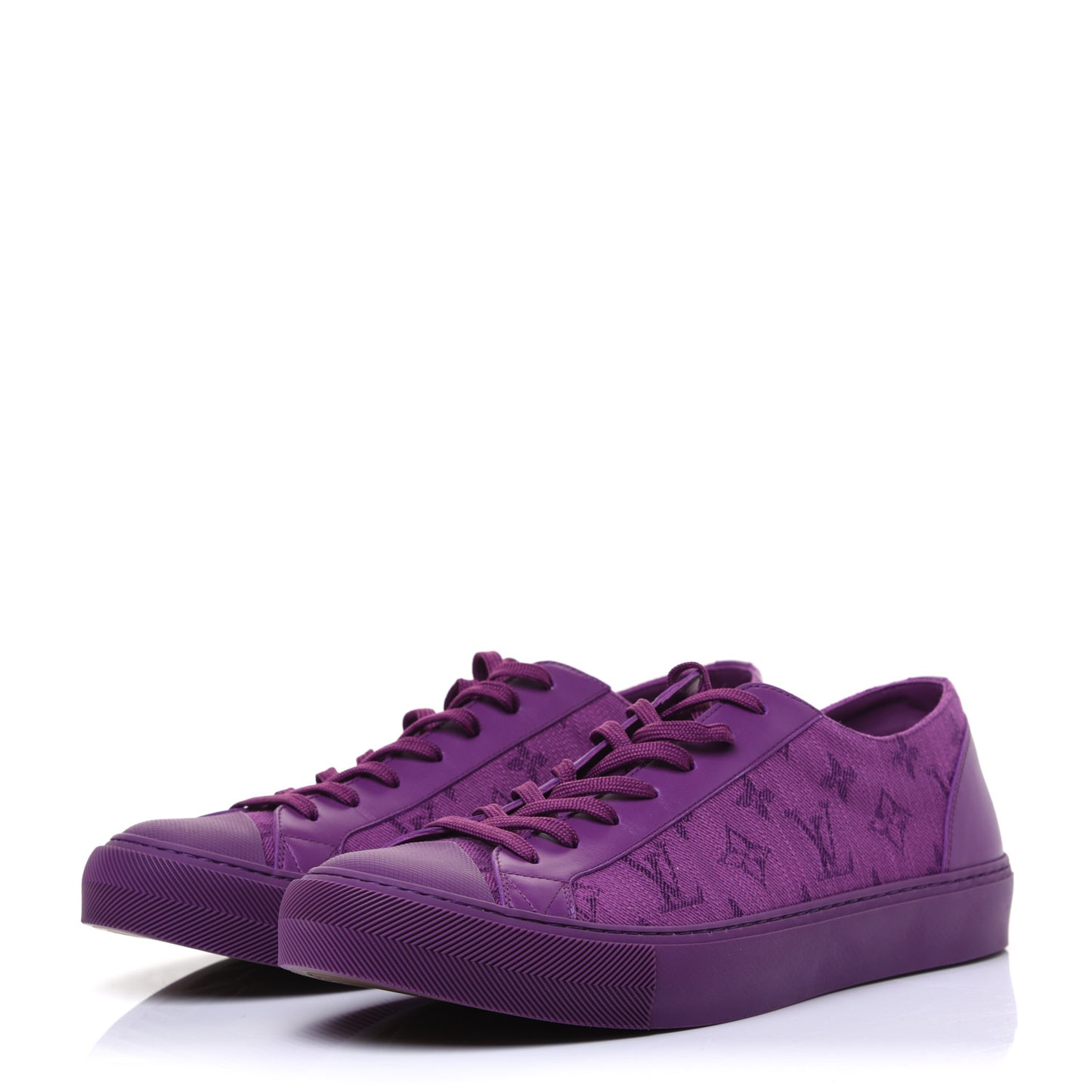 Canvas Monogram Mens Tattoo Sneakers 7 Violet