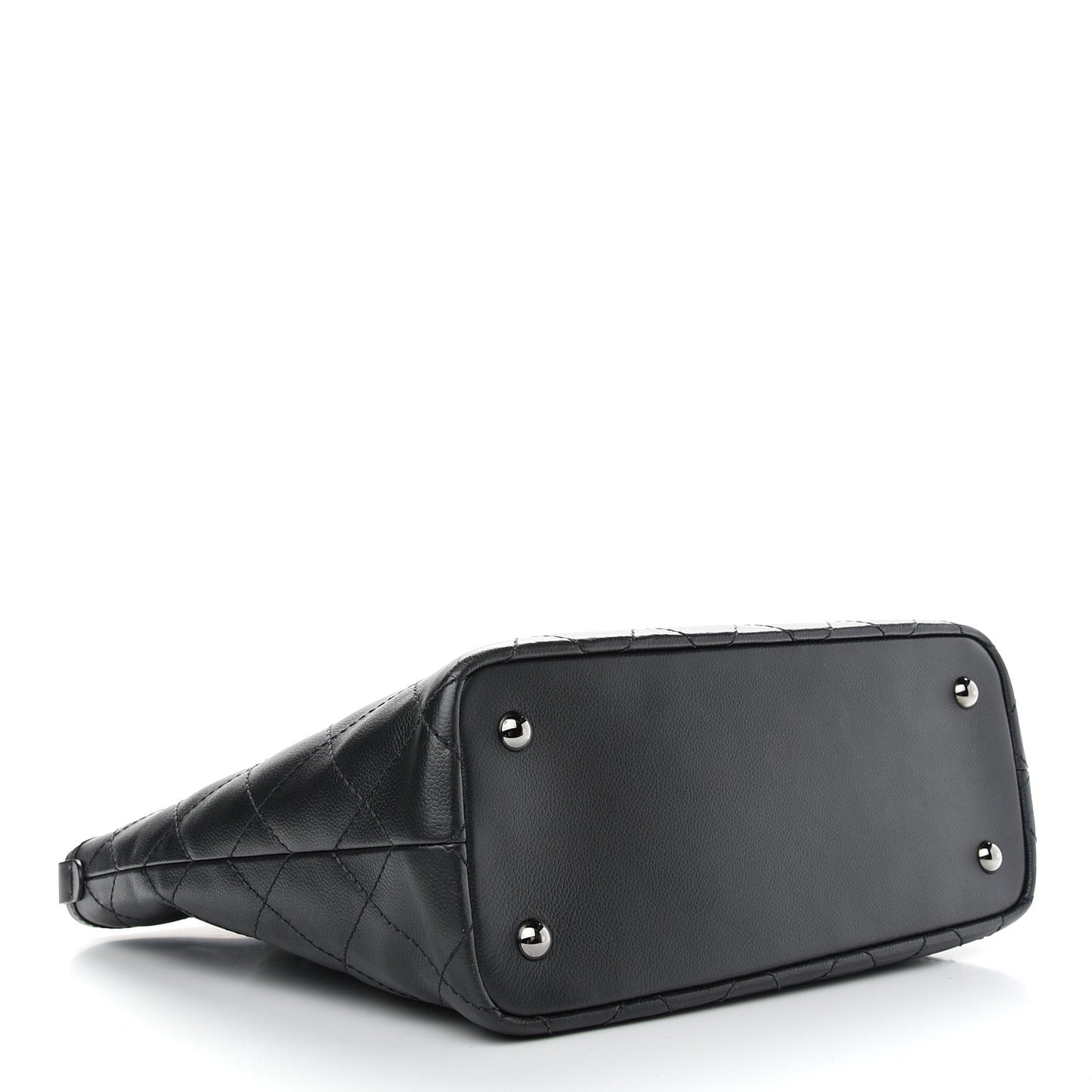 Grained Calfskin Shopping Fever Tote Black