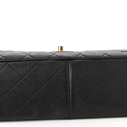 Chanel Caviar Quilted Jumbo Double Flap Black 11 of 17