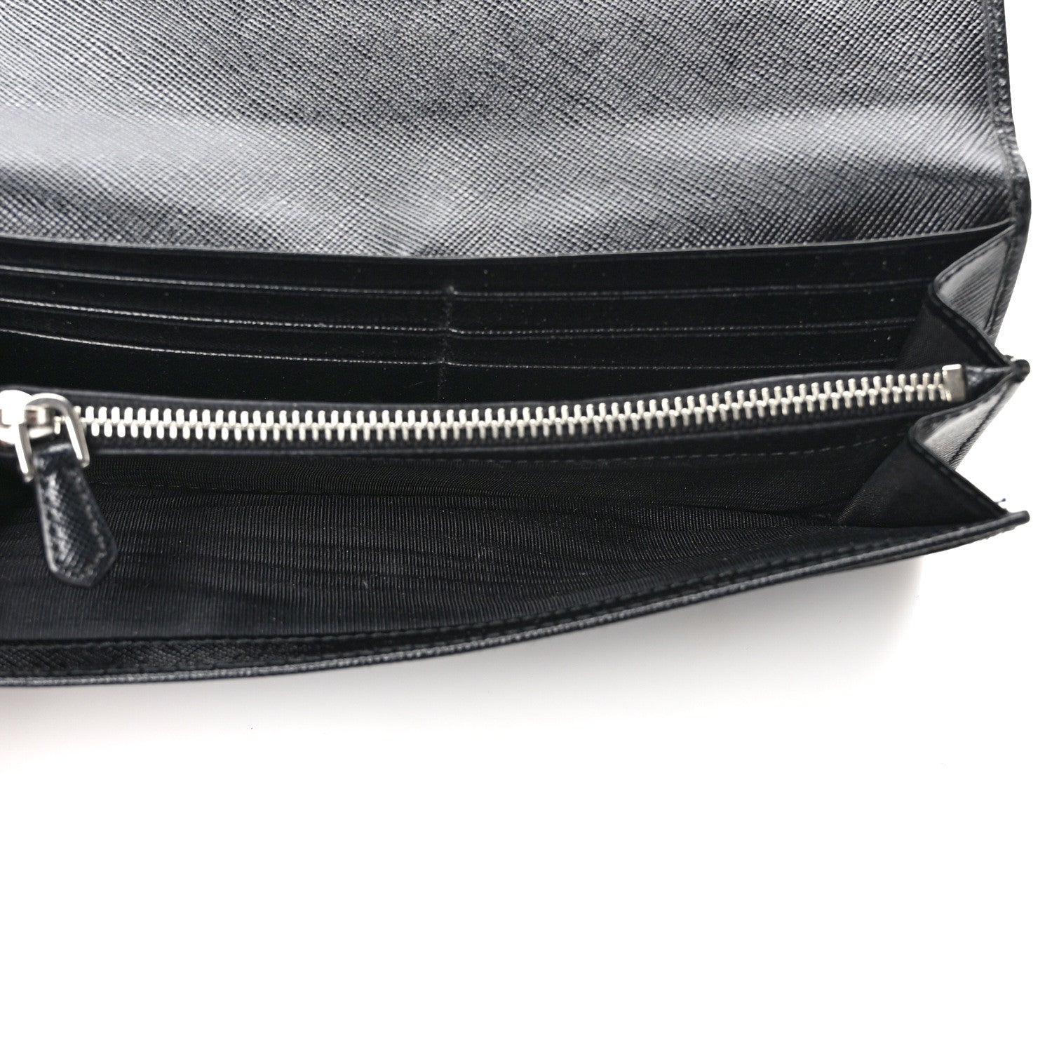 Prada Saffiano Stones Continental Wallet Black 4 of 7