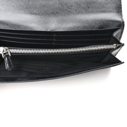Prada Saffiano Stones Continental Wallet Black 4 of 7