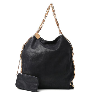 Stella McCartney Shaggy Deer Big Falabella Tote Navy 1 of 9