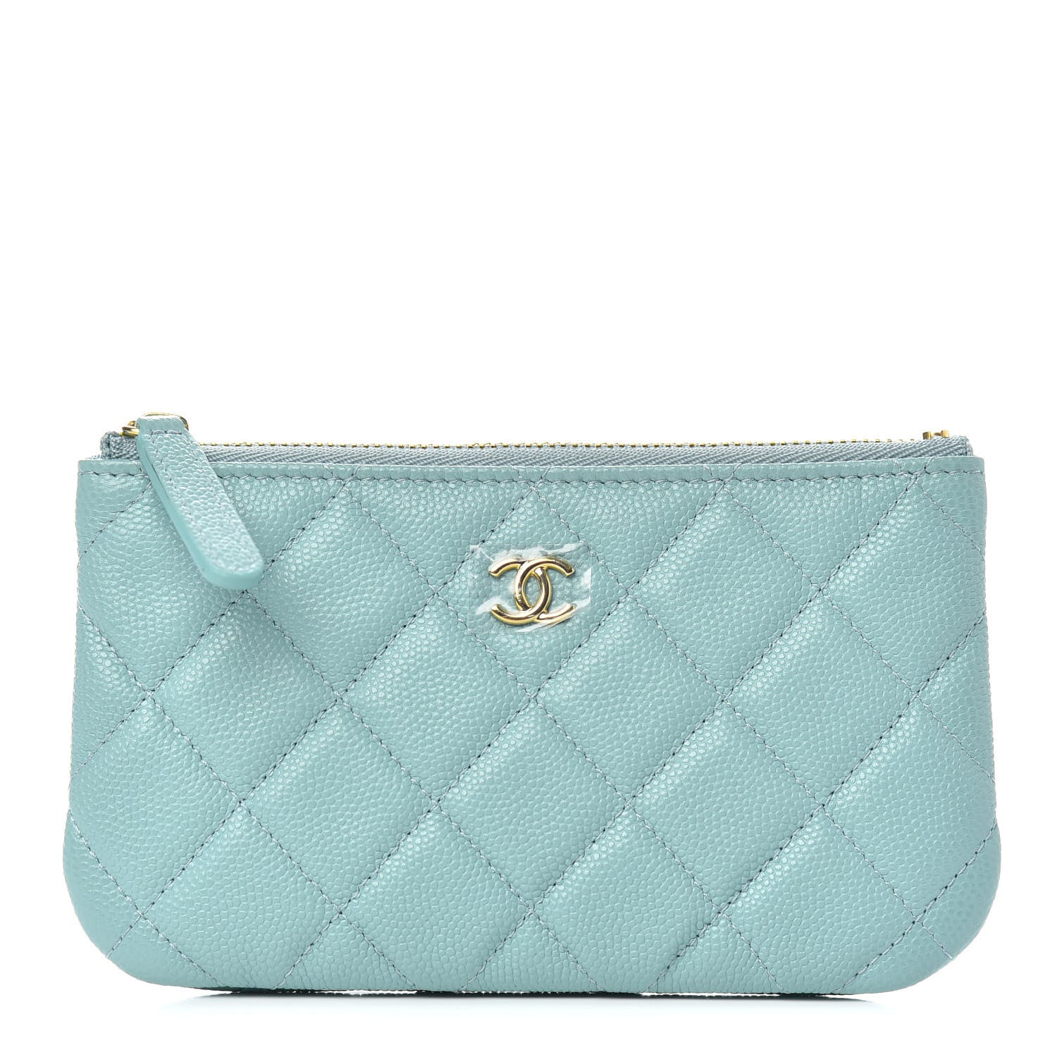 Chanel Caviar Quilted Small Cosmetic Case Light Blue 1 of 6