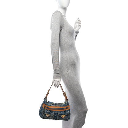 Louis Vuitton Monogram Denim Baggy PM Blue 2 of 13