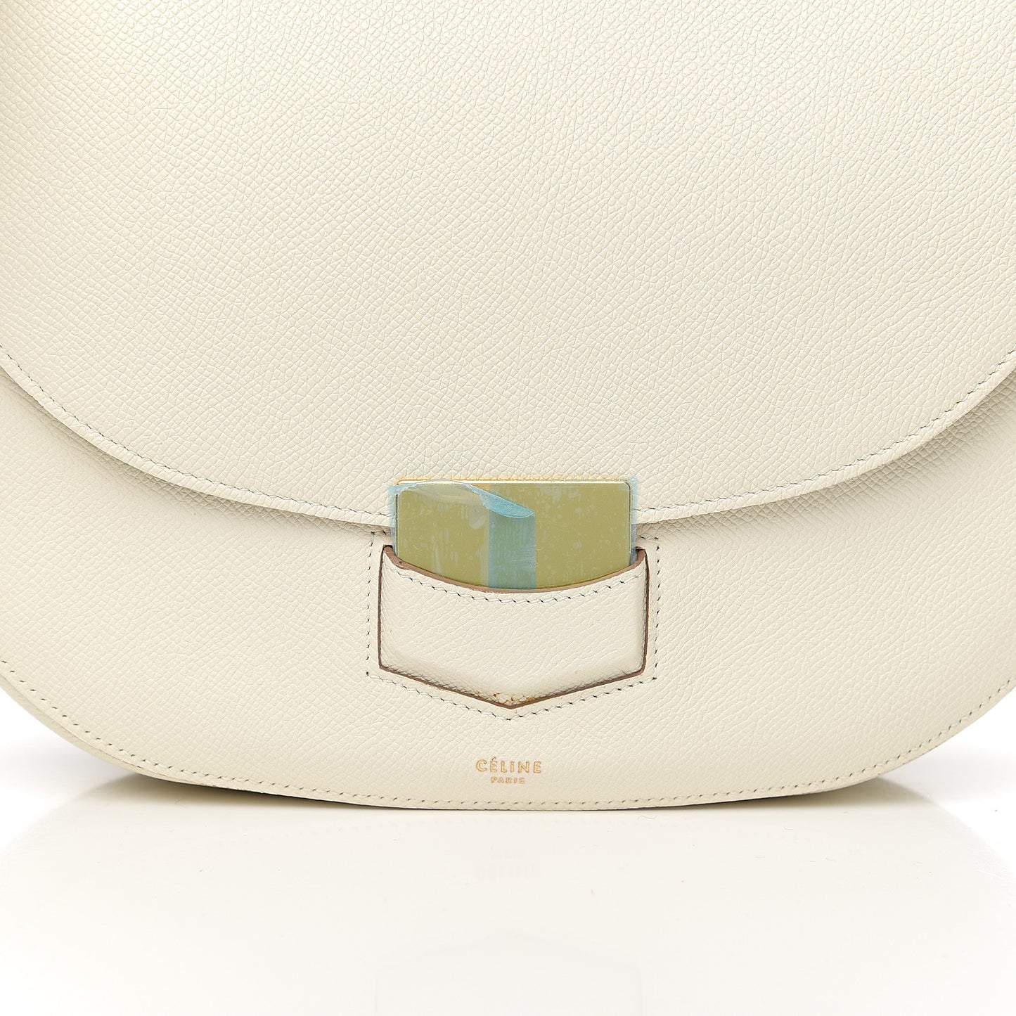 Grained Calfskin Medium Trotteur White