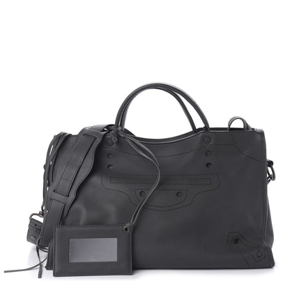 Balenciaga Veau Soyeux Perforated Blackout Hardware City Gris Fossile 1 of 11