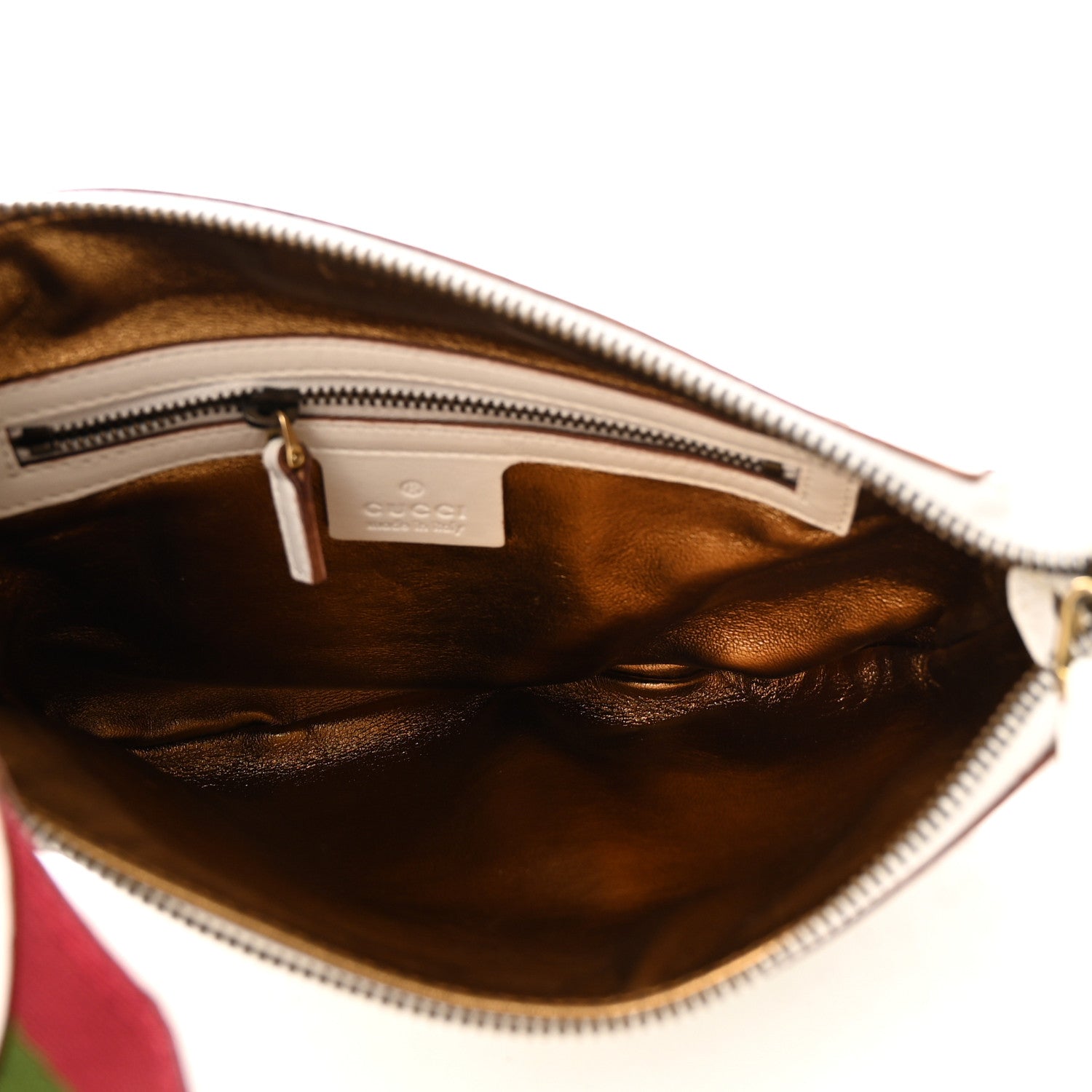 Gucci Calfskin Studded Small Pelham Shoulder Bag White 5 of 10