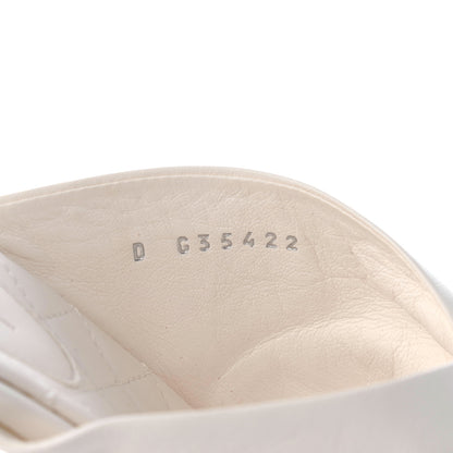 Chanel Lambskin Pearl Bow CC Flat Sandals 38 White 8 of 10