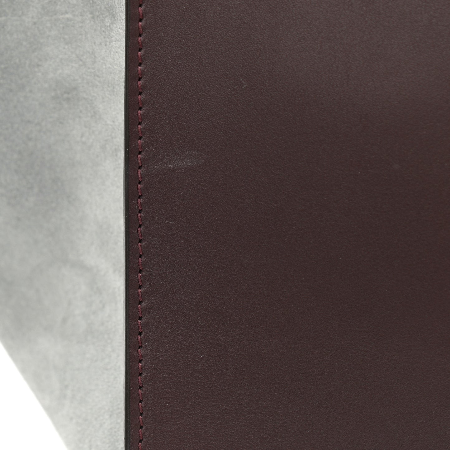 Smooth Calfskin Suede Medium Tri-Color Trapeze Dark Grey