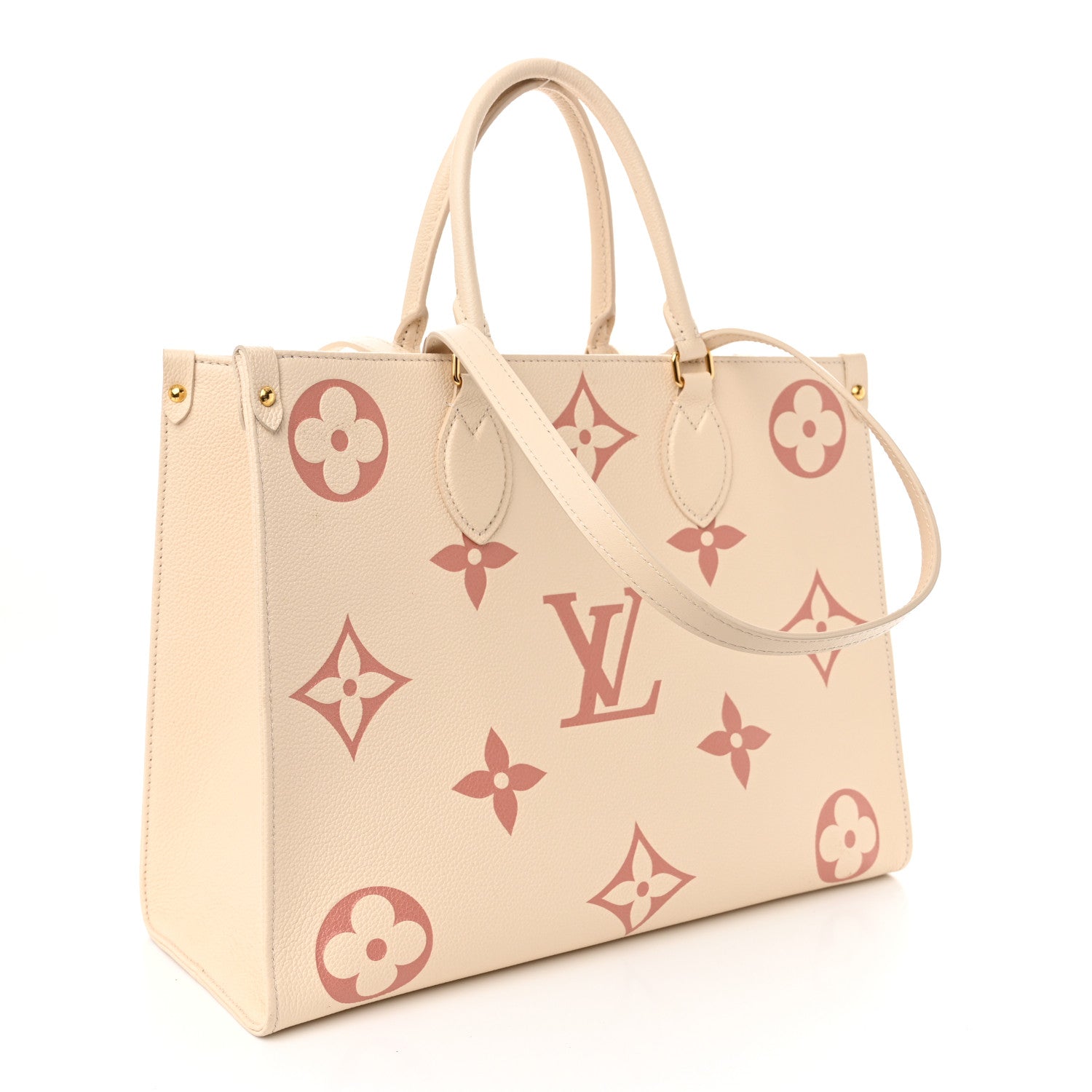 Louis Vuitton Empreinte Monogram Giant Onthego MM Creme Rose Trianon 3 of 14