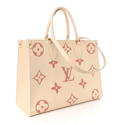 Louis Vuitton Empreinte Monogram Giant Onthego MM Creme Rose Trianon 3 of 14