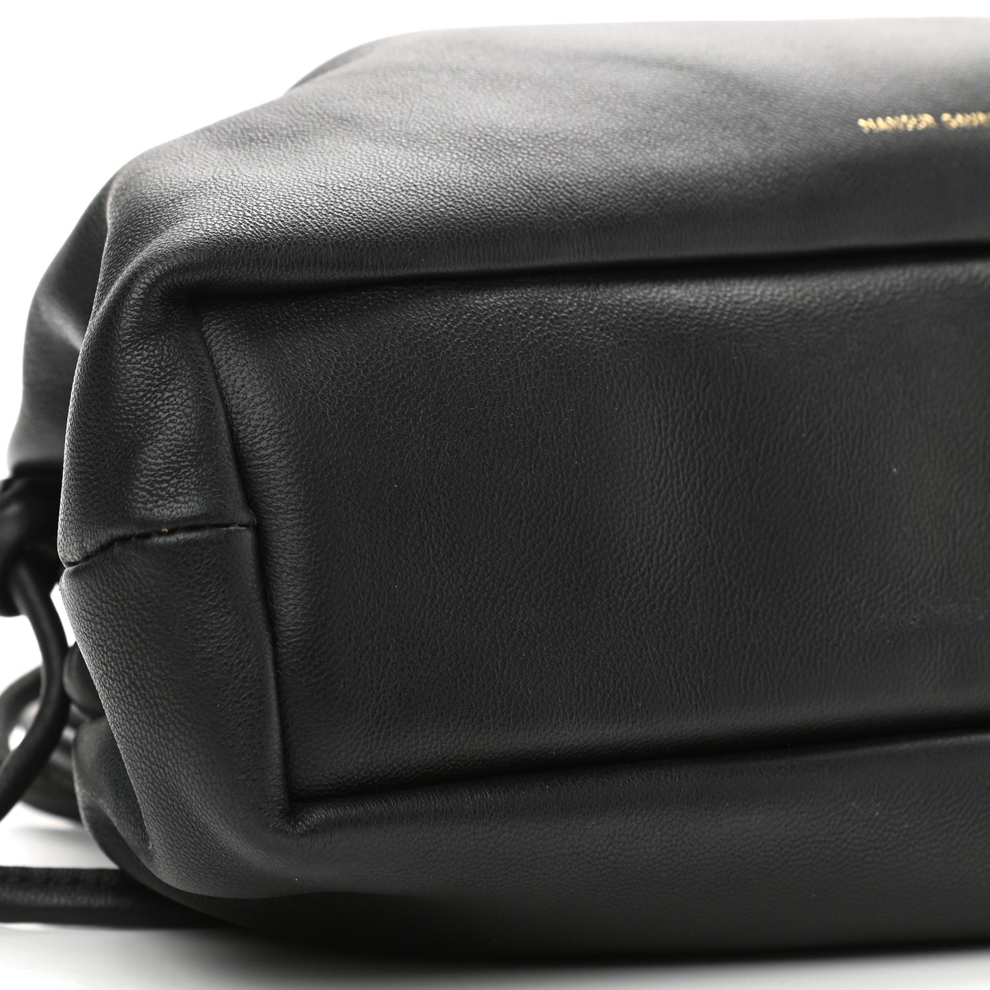 Lambskin Mini Cloud Clutch Black Flamma