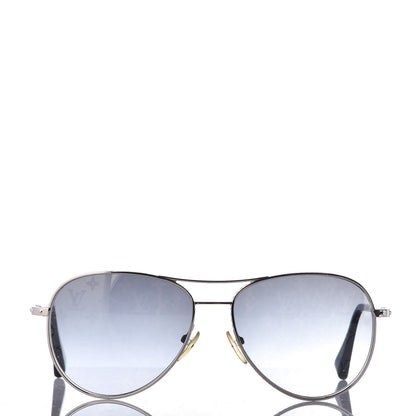 Louis Vuitton Monogram Conspiration Pilote Sunglasses Z0165U Argent 2 of 7