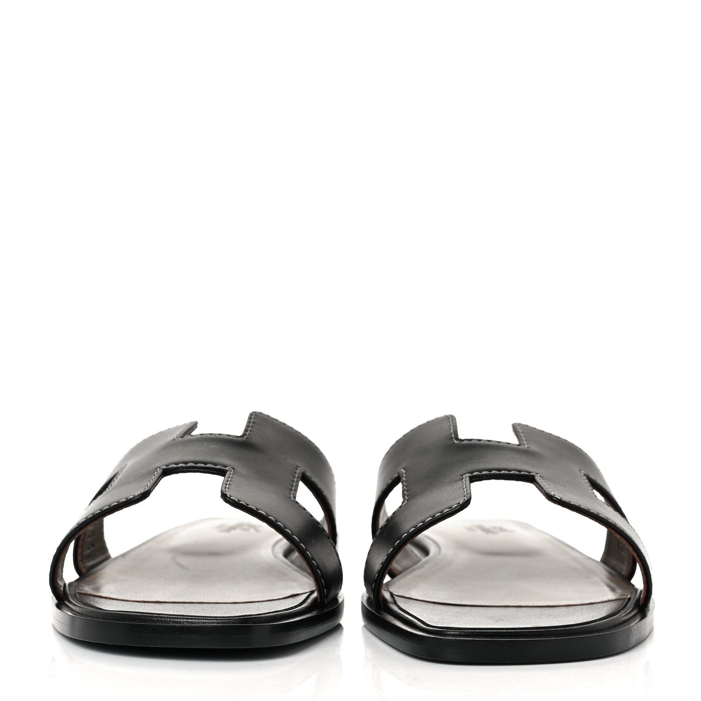 Box Calfskin Oran Sandals 36 Black