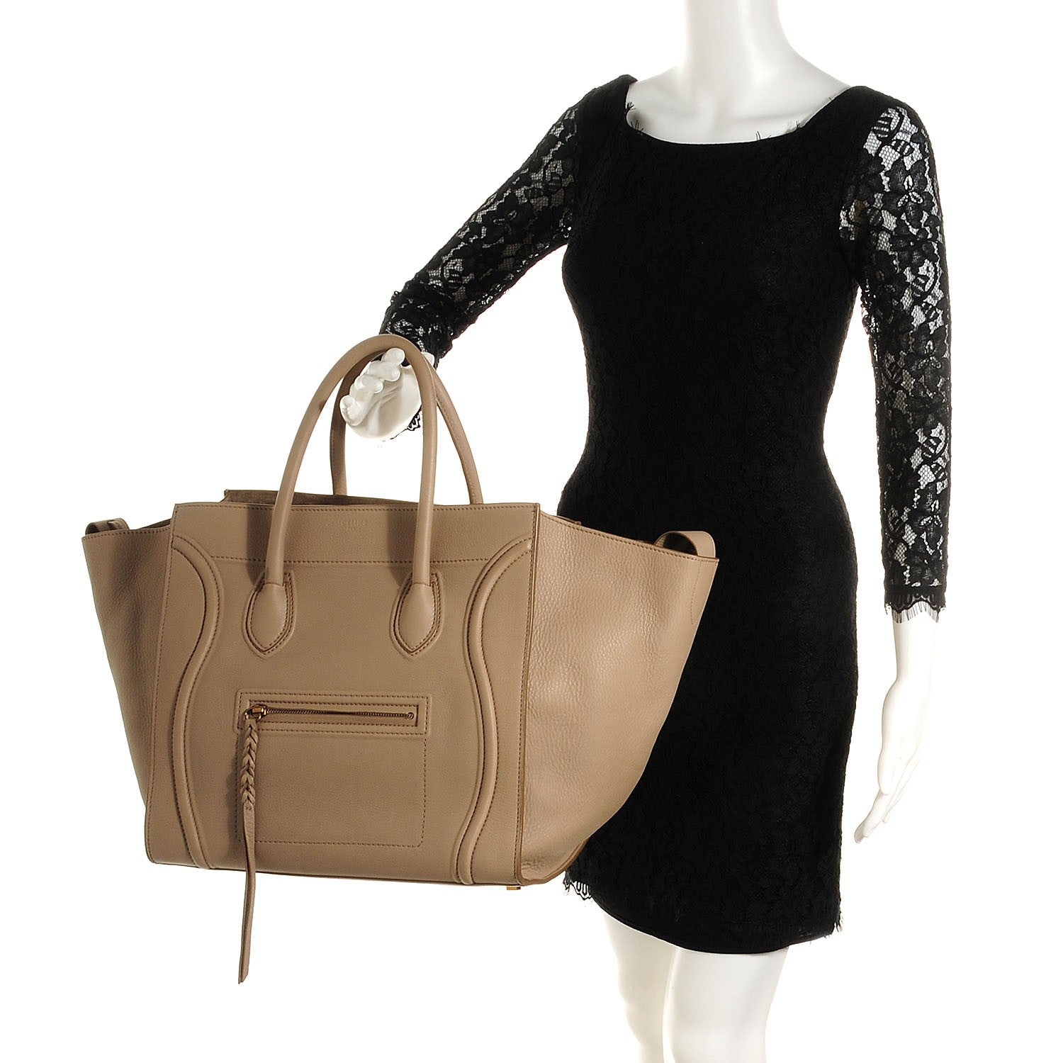 Celine Supple Calfskin Large Phantom Luggage Dune 2 of 8