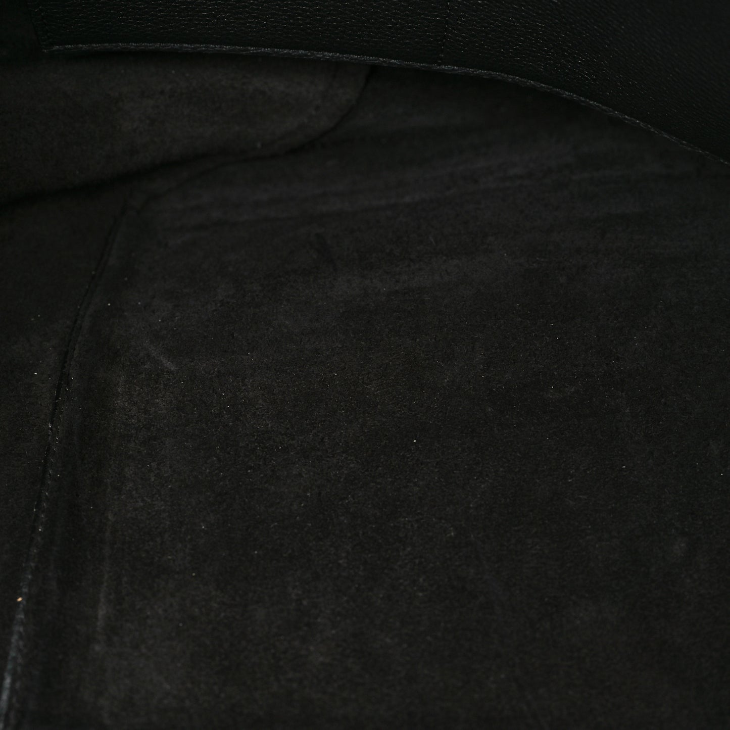 Baby Grained Calfskin Medium Tri-Fold Bag Black