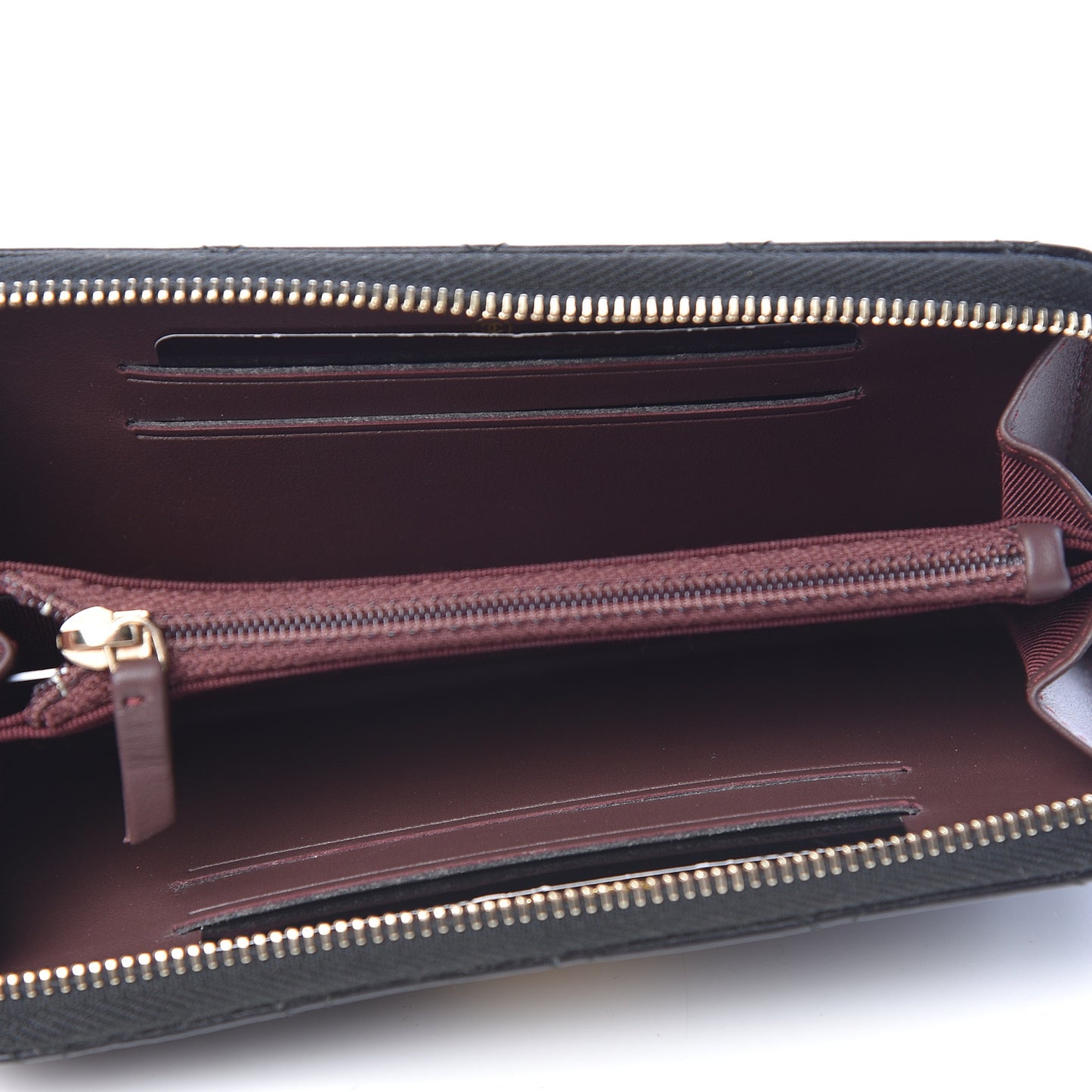 Aged Calfskin Quilted Small Lucky Charms 2.55 Reissue Zip Around Wallet Black