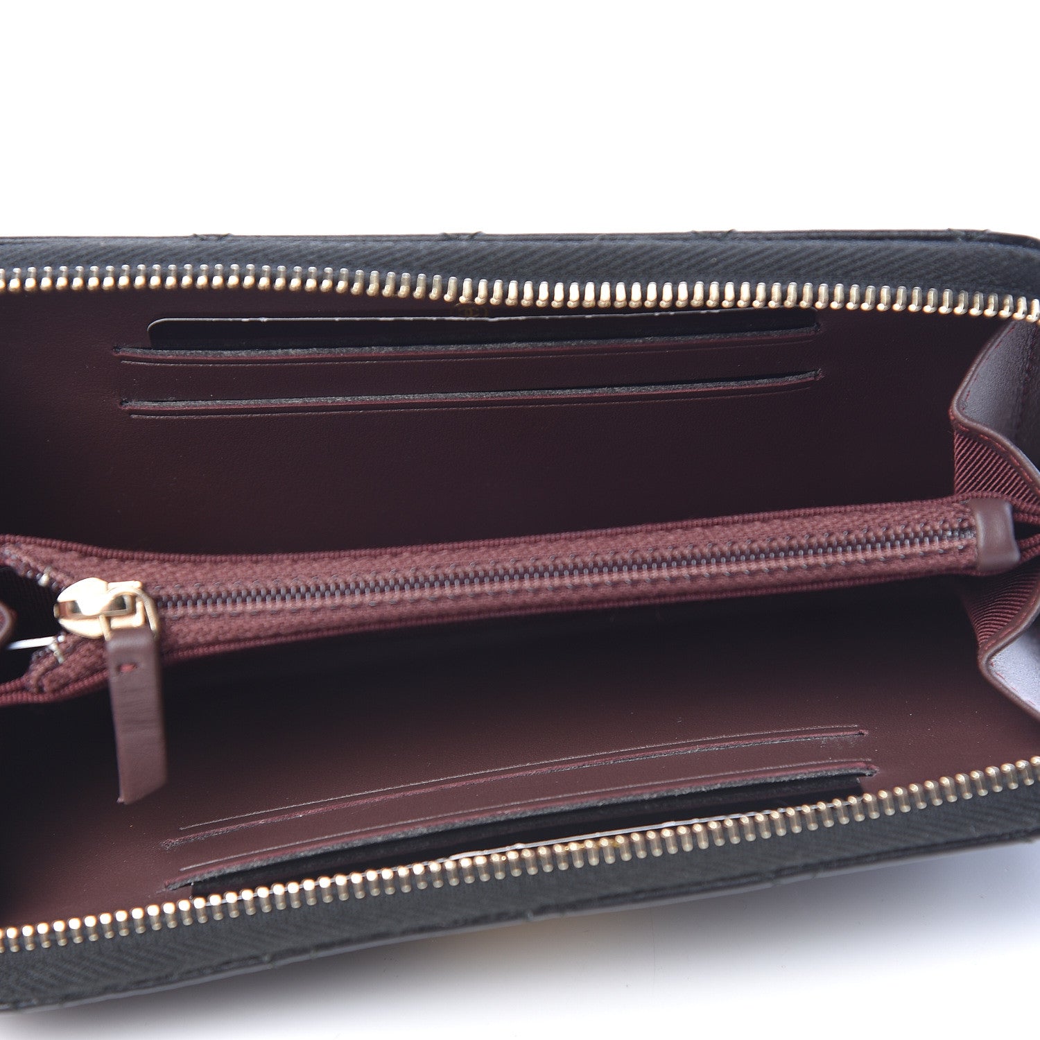 Chanel Aged Calfskin Quilted Small Lucky Charms 2.55 Reissue Zip Around Wallet Black 5 of 8