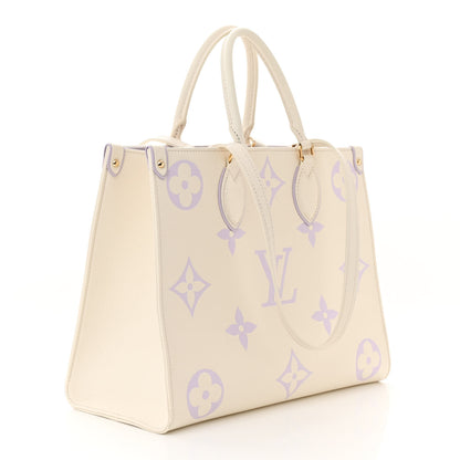 Louis Vuitton Empreinte Monogram Giant Onthego MM Latte Bubble Tea 3 of 10