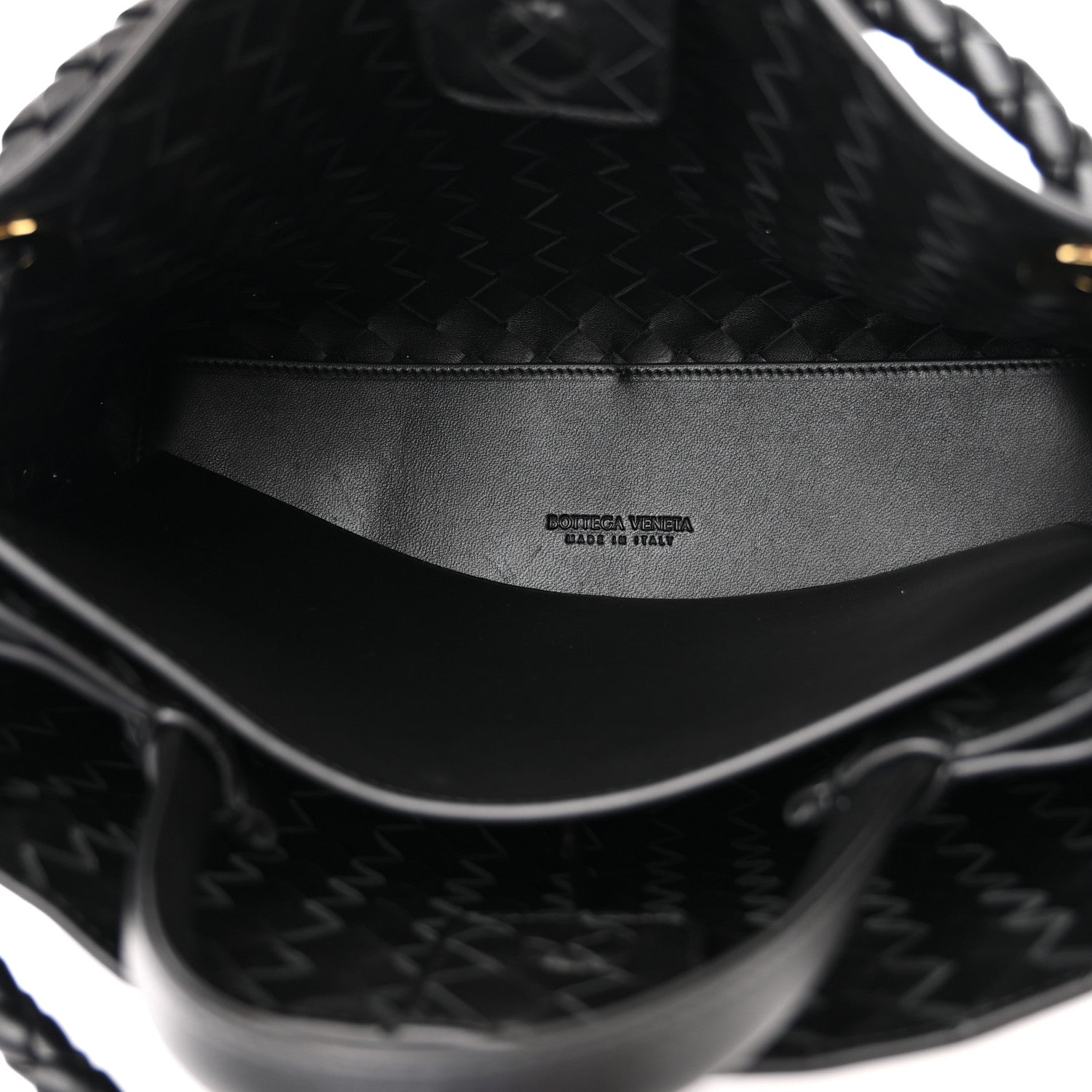 Bottega Veneta Nappa Intrecciato Medium Andiamo Shoulder Bag Black 6 of 10