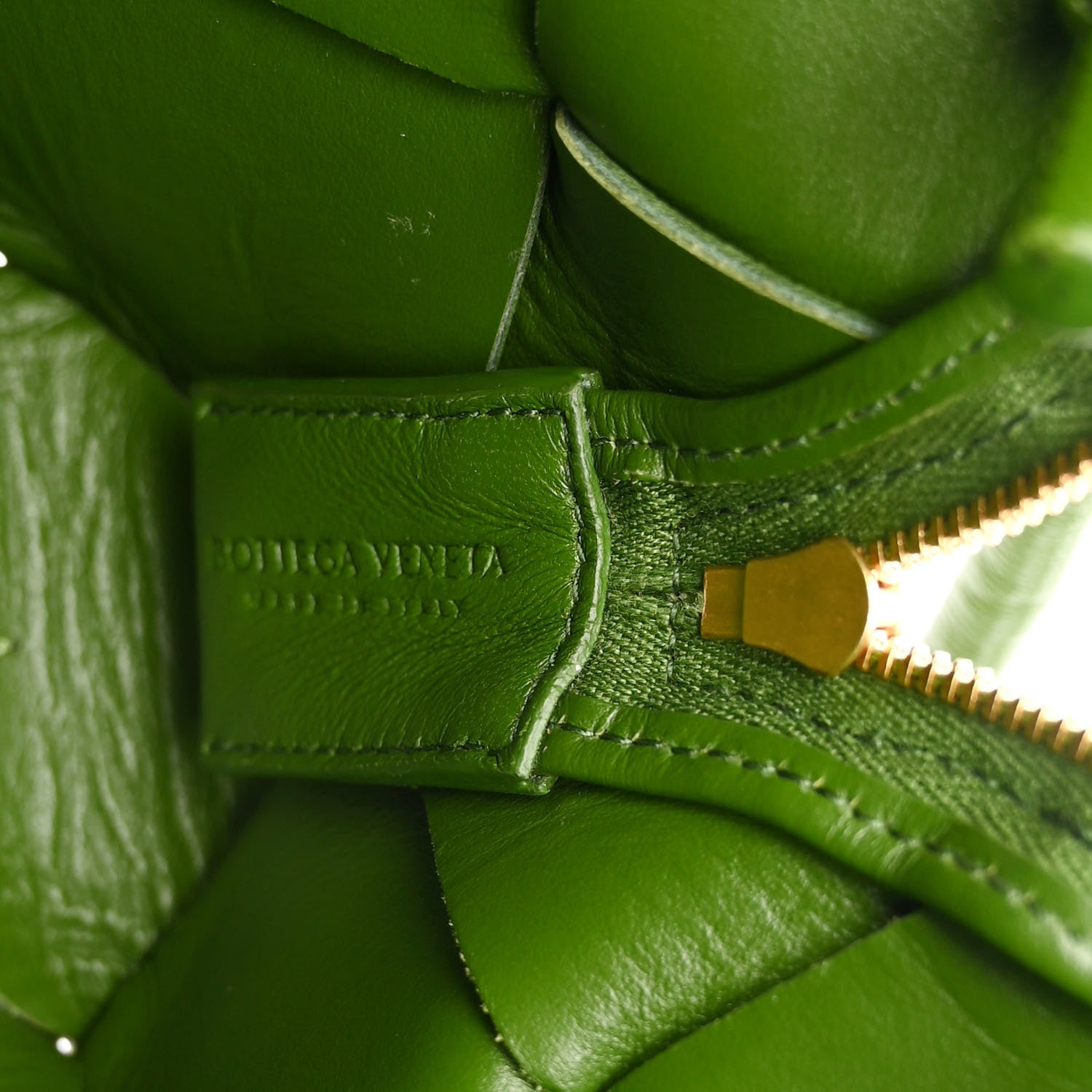 Bottega Veneta Lambskin Maxi Intreccio Small Cassette Camera Bag Avocado 6 of 9