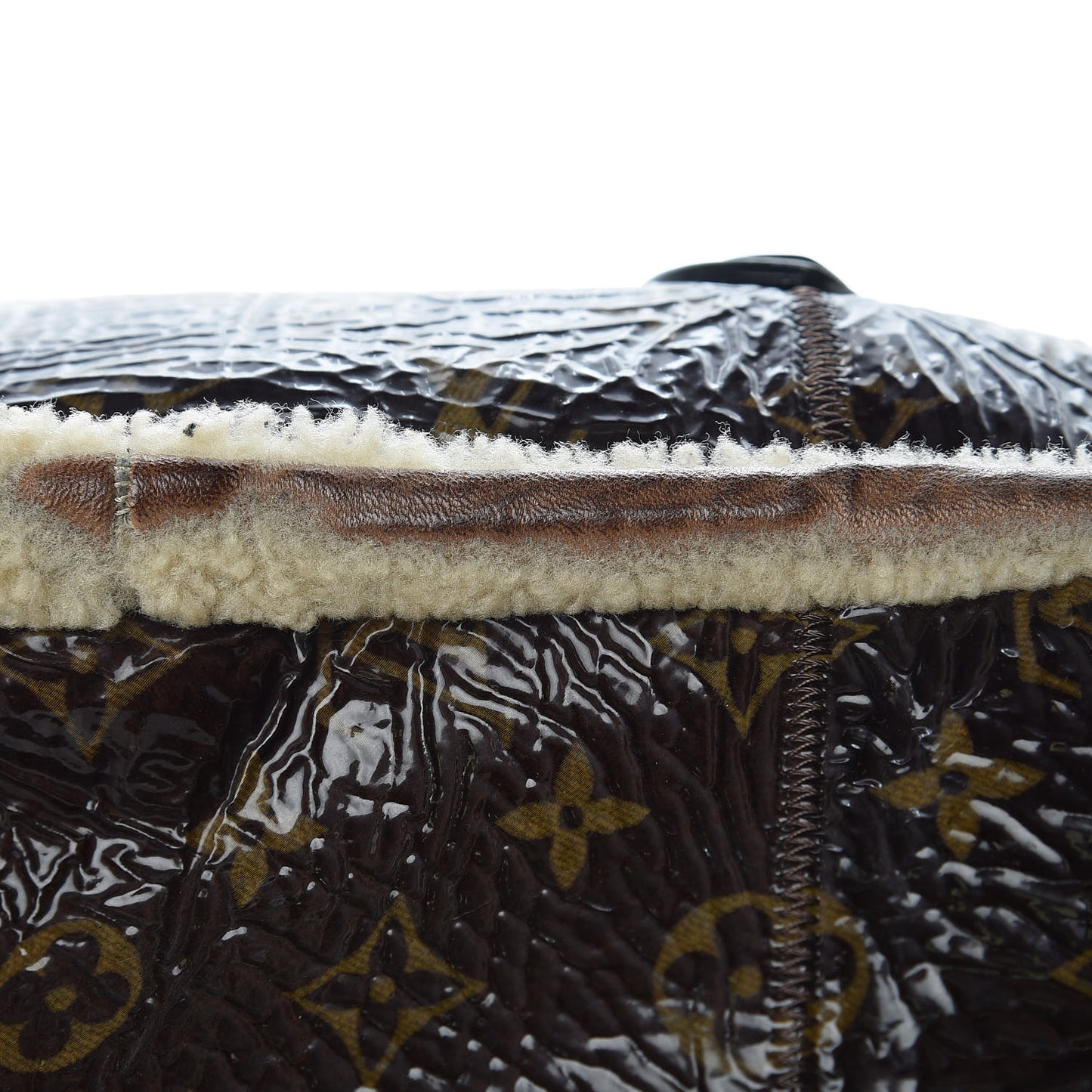 Patent Monogram Shearling Sac Thunder