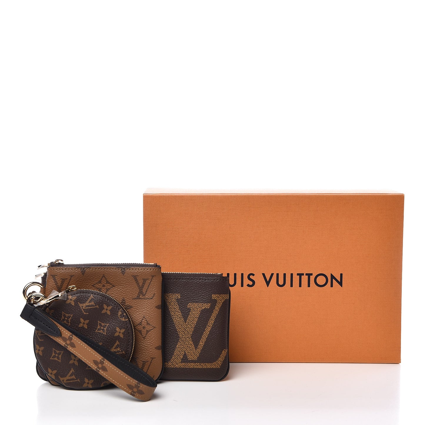 Reverse Monogram Giant Trio Pouch