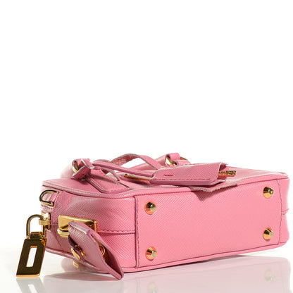 Prada Saffiano Lux Mini Top Handle Crossbody Bag Geranio 4 of 11