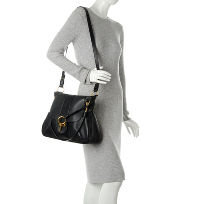Chloe Grained Lambskin Calfskin Medium Lexa Shoulder Bag Black 2 of 8