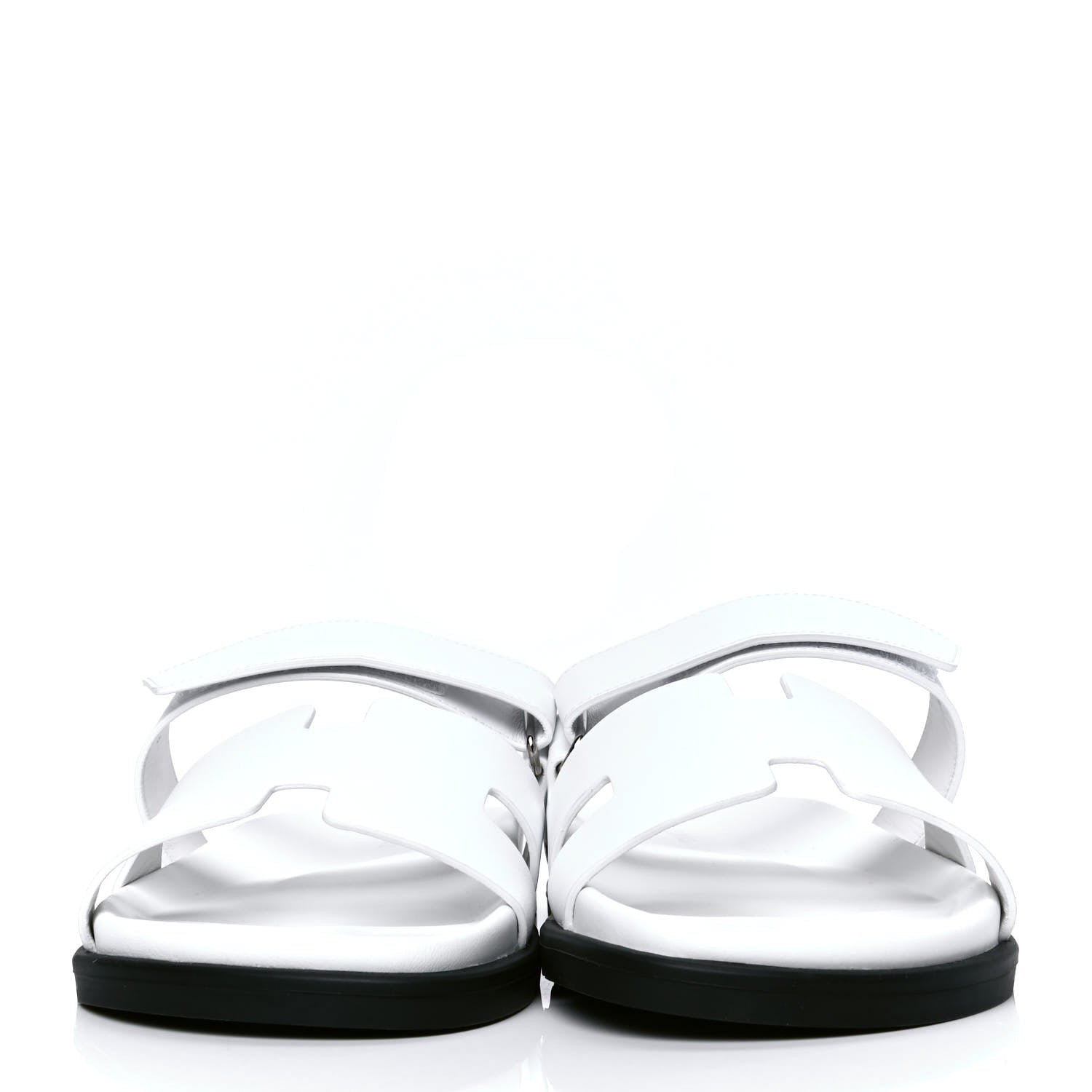 Hermes Calfskin Mens Chypre Sandals 42 White 2 of 4