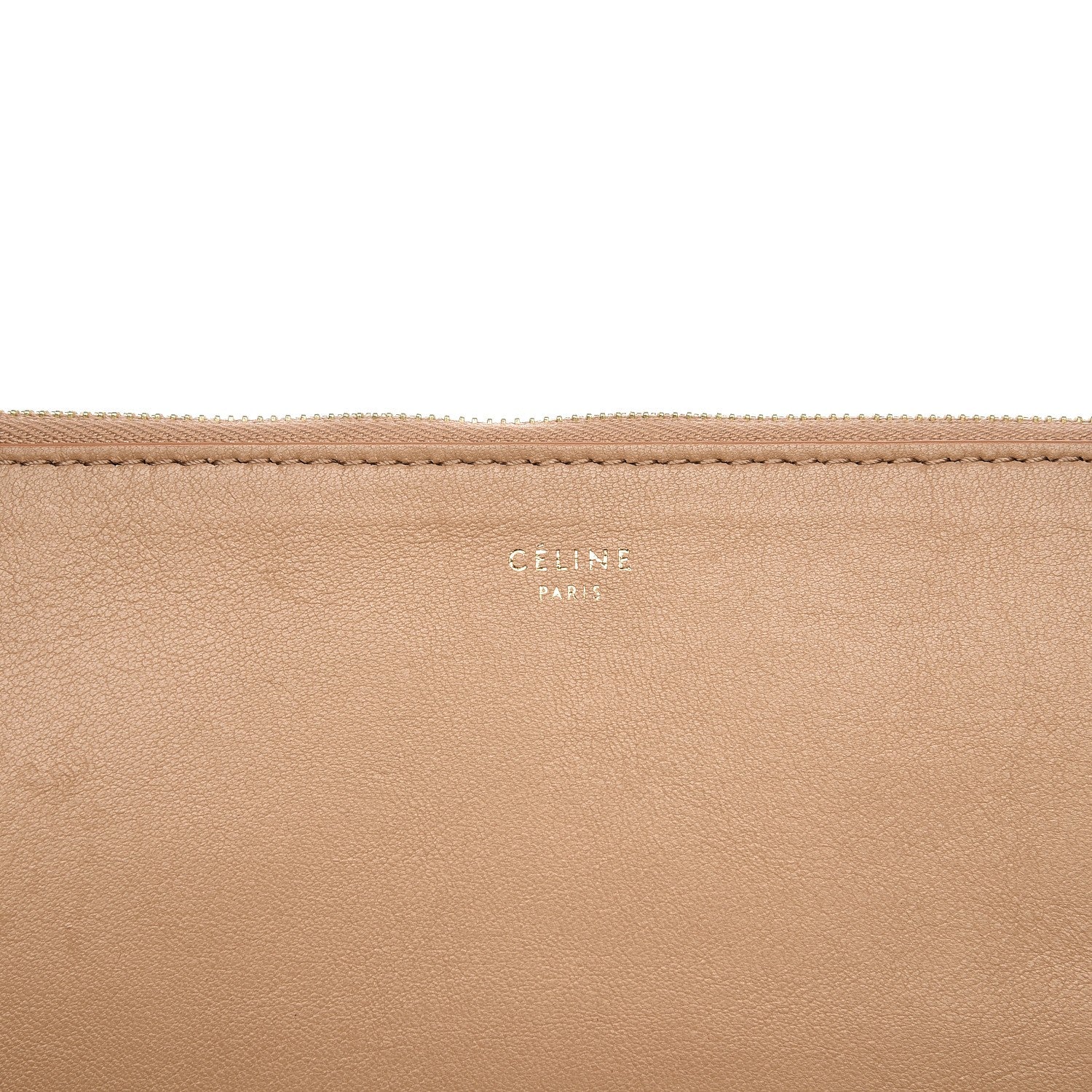 Celine Lambskin Bi-Color Solo Clutch Pouch Nude 7 of 8
