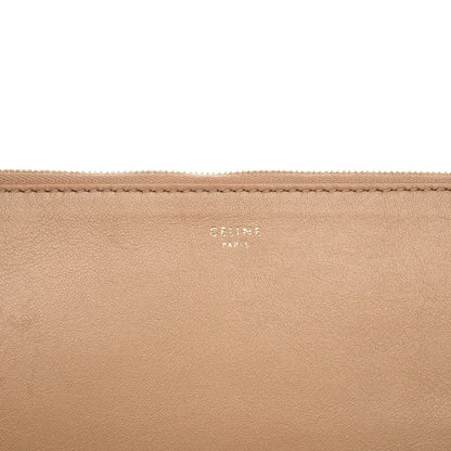 Celine Lambskin Bi-Color Solo Clutch Pouch Nude 7 of 8