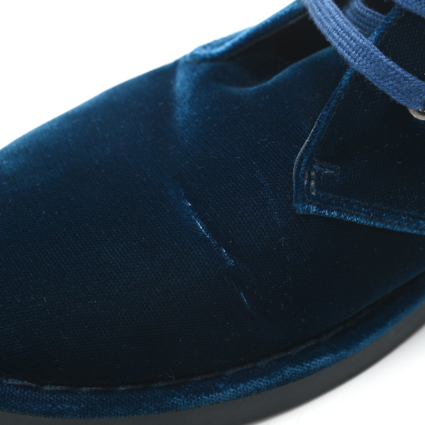 Velvet CC Lace Up Boots 38.5 Blue