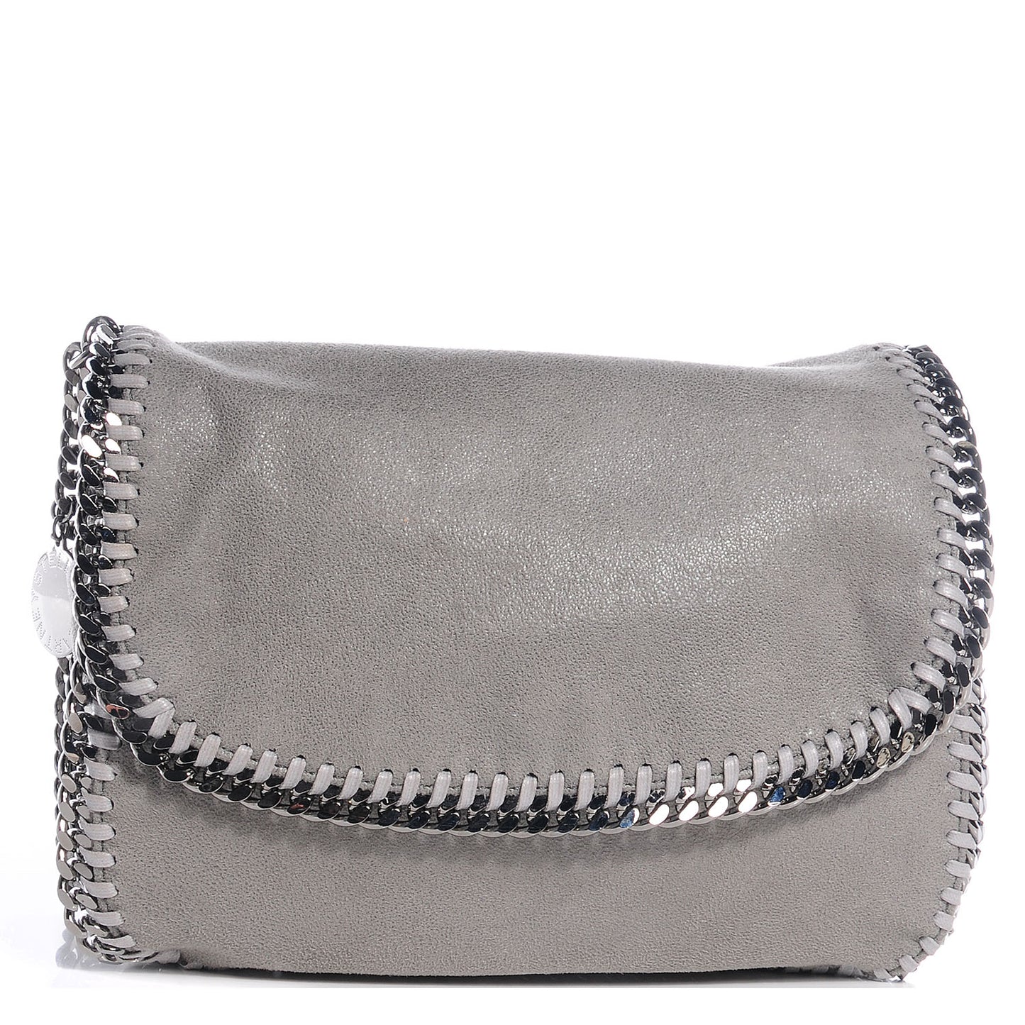Faux Leather Shaggy Deer Falabella Shoulder Bag Grey