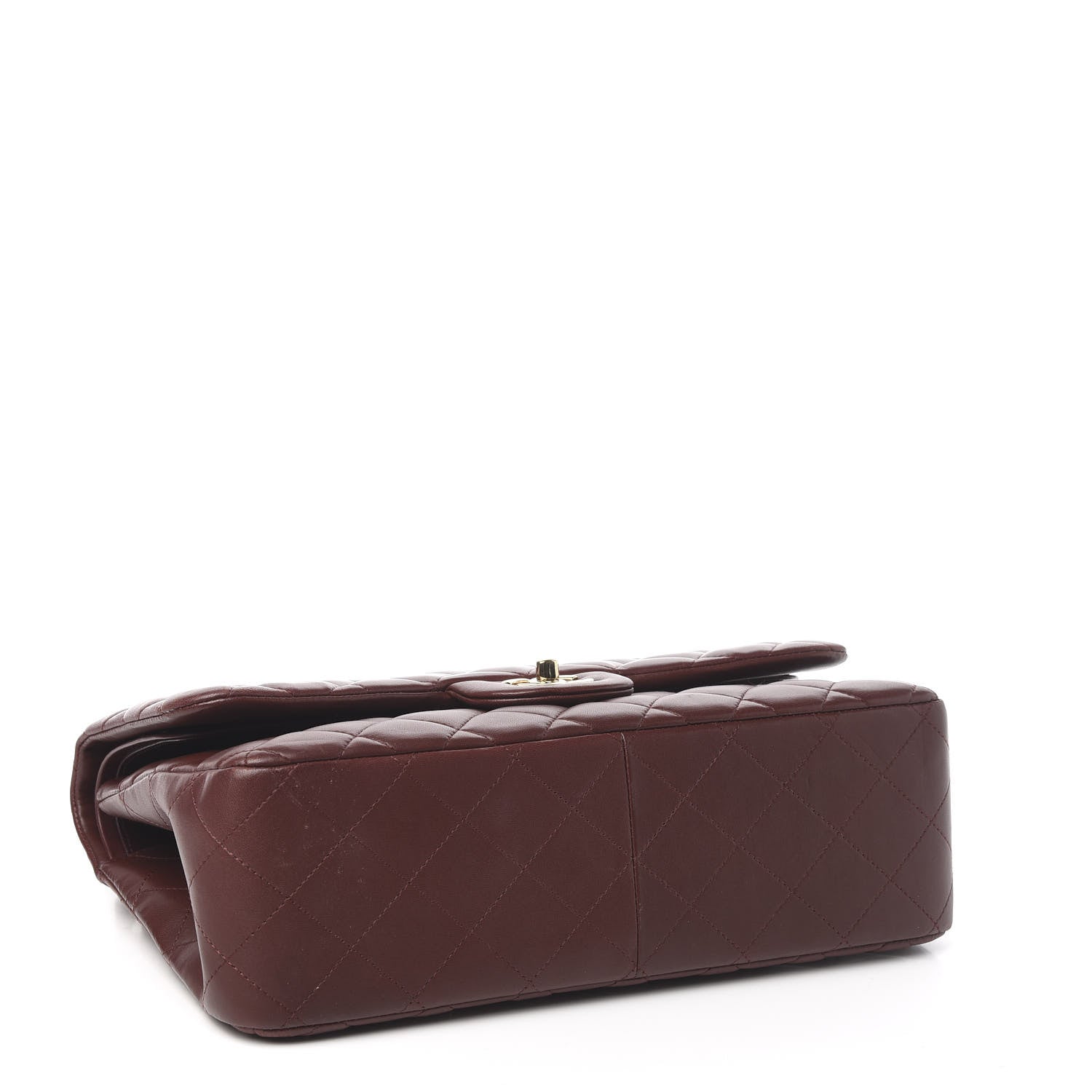 Chanel Lambskin Quilted Jumbo Double Flap Burgundy 4 of 12