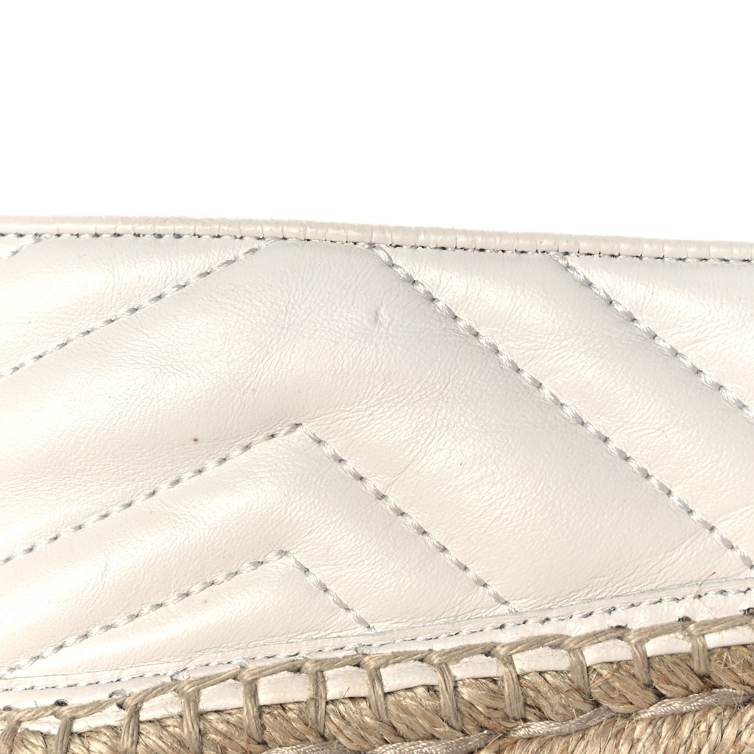 Gucci Nappa Matelasse GG Marmont Platform Espadrilles 38 Great White 11 of 11