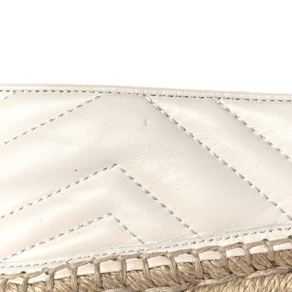 Gucci Nappa Matelasse GG Marmont Platform Espadrilles 38 Great White 11 of 11