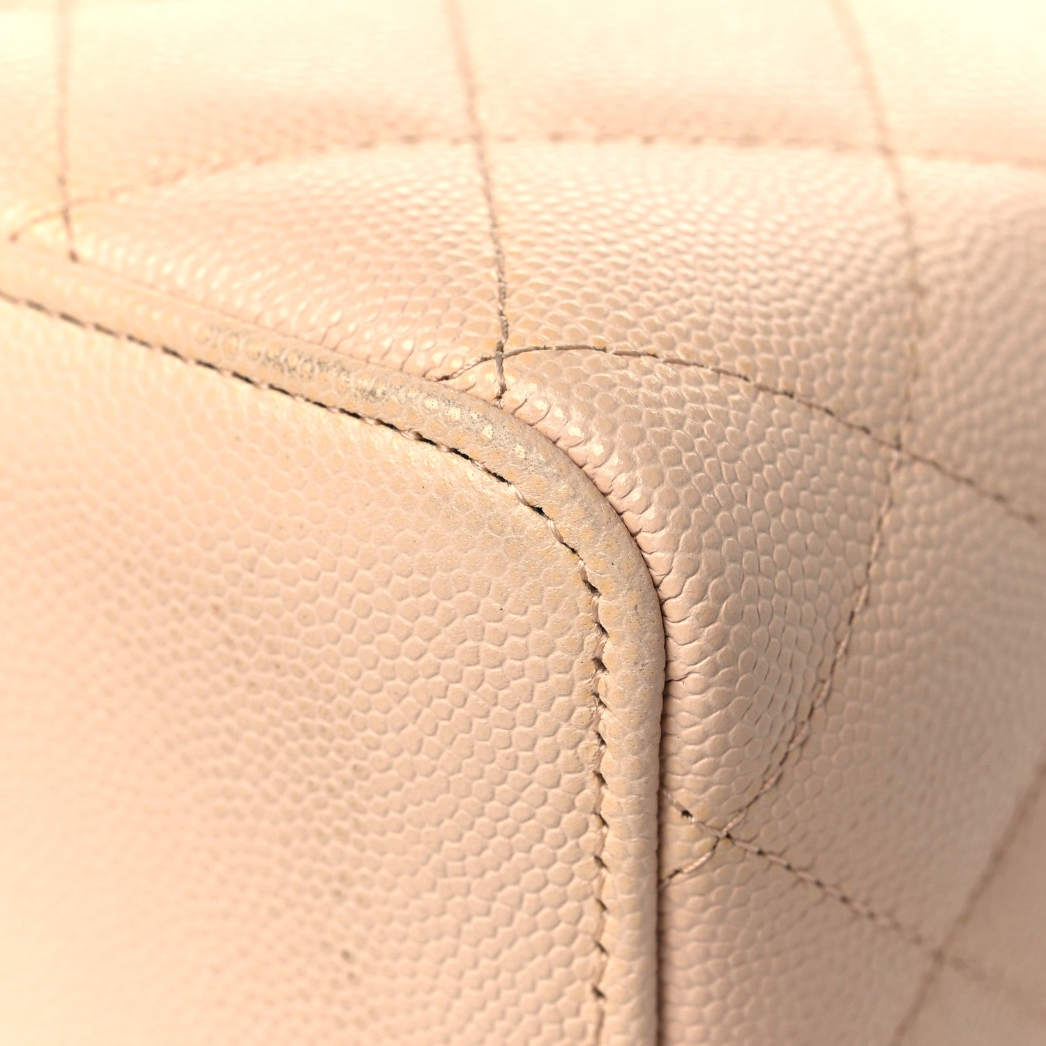 Chanel Caviar Quilted Small Vanity Case With Chain Light Beige 10 of 14