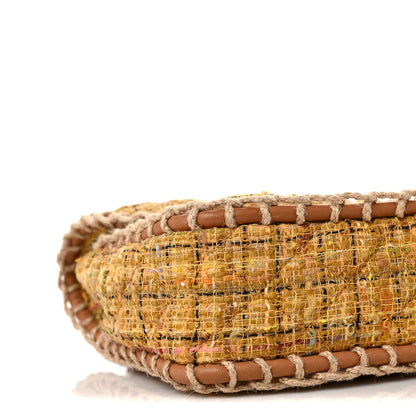 Chanel Metallic Tweed Medium Single Flap Light Yellow 7 of 8