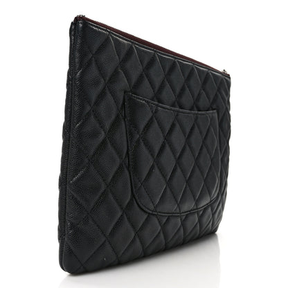 Chanel Caviar Quilted Medium Cosmetic Case Black 3 of 8
