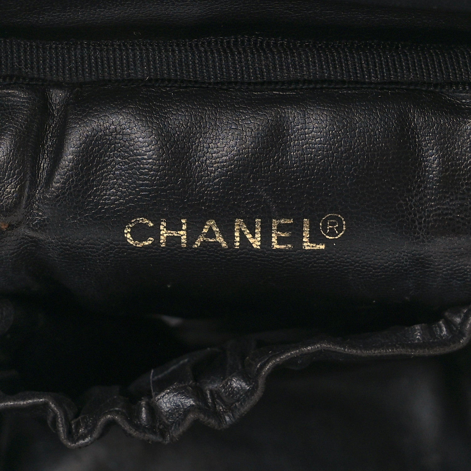 Chanel Lambskin Vanity Cosmetic Bag Black 6 of 10