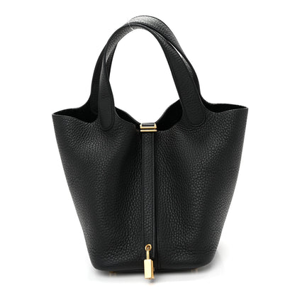 Hermes Taurillon Clemence Picotin Lock 18 PM Black 1 of 11