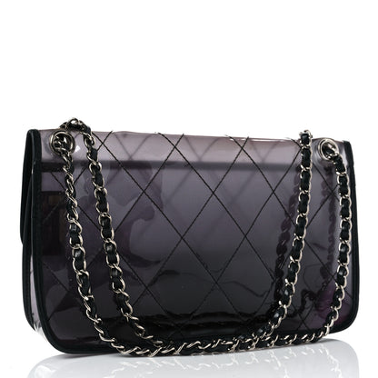 Chanel Vinyl Quilted Degrade Jumbo Single Flap Black 3 of 8