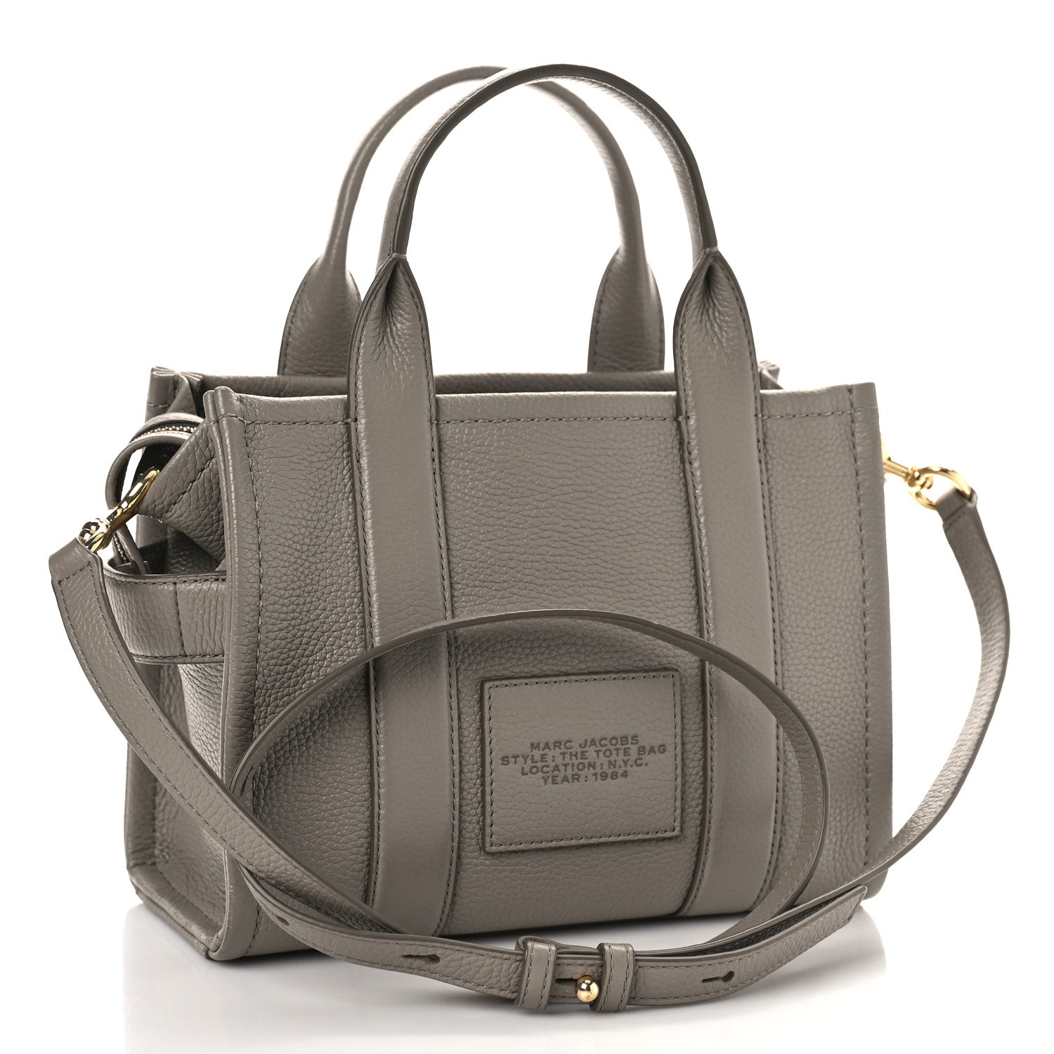 Marc Jacobs Grained Calfskin Small The Tote Bag Cement 3 of 8