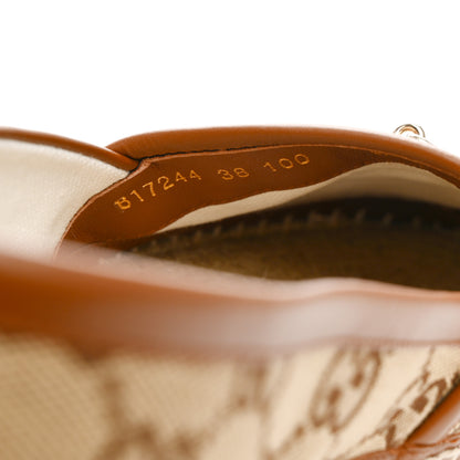 Gucci GG Supreme Monogram Horsebit Espadrilles 38 Camel Ebony Sundial 9 of 10